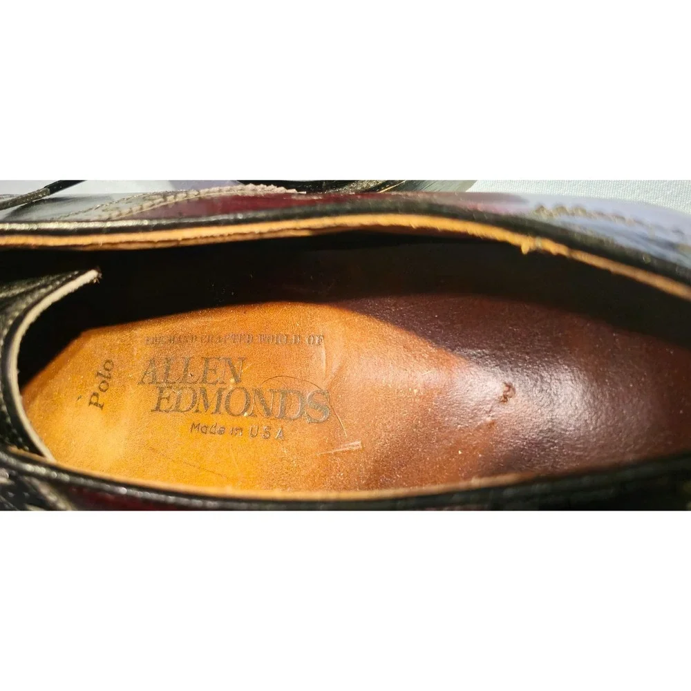 ALLEN EDMONDS 10 D 8274 POLO VTG 80's SPECTATOR SADDLE SHOE VINTAGE DRESS‎ SHOE